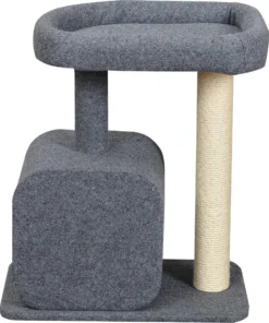 Katten Krabpaal Met Huisje | Grijs | 60 X 40 X 70 Cm Kattenboom Met Ligbed -Merkloos Verkoop 1001x1200