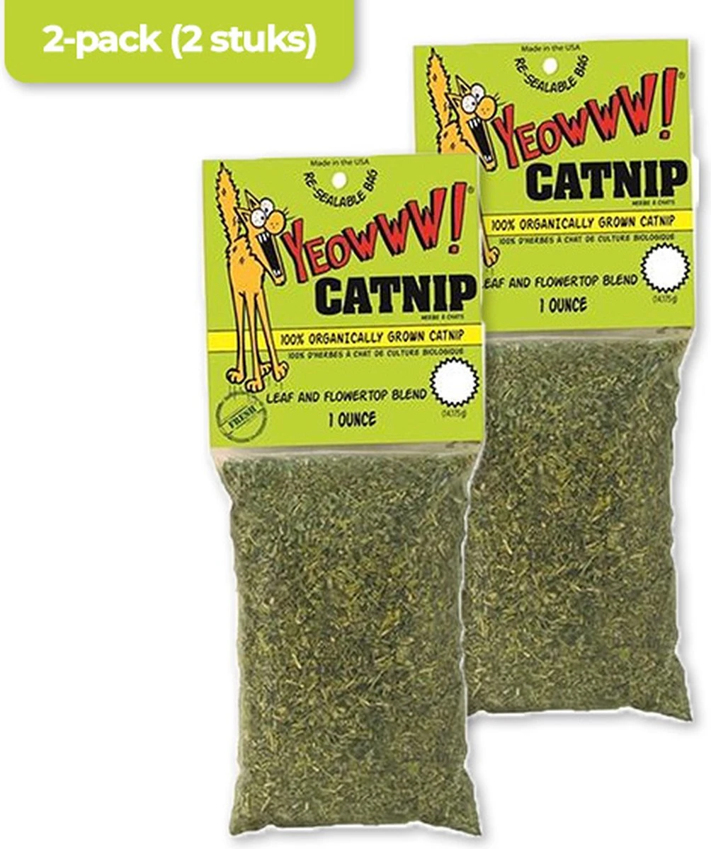 Yeowww! Catnip Zakje – Catnip Voor Katten – Kattenkruid – Kattenspeelgoed – Navulling Voor Kattenspeeltjes – Biologische Catnip – Katten Snacks – 2x30 Gram – Stress Verlagend – 2-pack 1 Yeowww! Catnip Zakje – Catnip Voor Katten – Kattenkruid – Kattenspeelgoed – Navulling Voor Kattenspeeltjes – Biologische Catnip – Katten Snacks – 2x30 Gram – Stress Verlagend – 2-pack