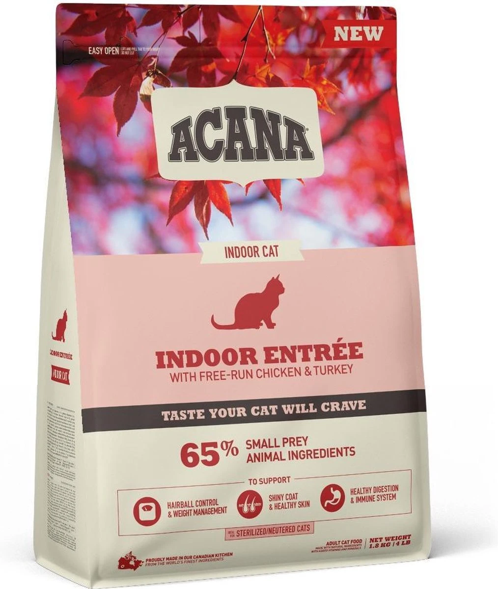 Acana Cat Indoor Entrée 4,5 Kg - Kat 1 Acana Cat Indoor Entrée 4,5 Kg - Kat