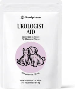 Sensipharm Urologist Aid Voor Kat, Hondje, Cavia, Konijn - Bij Blaasontsteking, Blaasgruis, Struviet, Oxalaat & Nierstenen - 90 Tabletten à 250 Mg