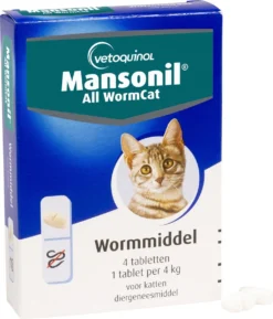 Mansonil All Worm Cat Ontworming - Kat - 4 Tabletten -Merkloos Verkoop 1025x1200