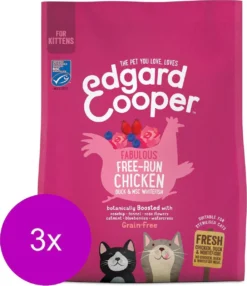 Edgard&Cooper Kitten Kip&Eend&Witvis - Kattenvoer - 3 X 300 G