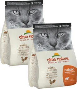 Almo Nature Cat Holistic Adult 2 Kg - Kattenvoer - 2 X Kip&Rijst Holistic