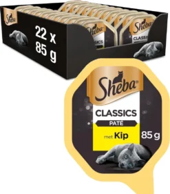 Sheba Classic Paté Katten Natvoer - Kip - 22 X 85g