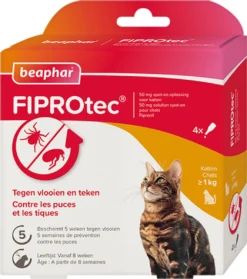 Beaphar Fiprotec Kat - Vlooienbestrijding - >1 Kg - 4 Pipetten -Merkloos Verkoop 1062x1200 2