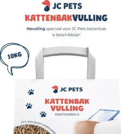 JC Pets Premium Kattenbak Systeem - Inclusief 2.5KG / 4L Kattenbakvulling - Zelfreinigend -Merkloos Verkoop 1087x1200 1