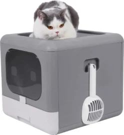 Merkloos Zelfreinigende Kattenbak - Automatische Kattenbak - Kattenbak Zelfreinigend - Electrische Kattenbak - Grijs -Merkloos Verkoop 1099x1200 3