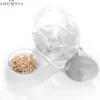 AdomniaGoods - Automatische Katten Voerbak - Antislip Honden Voerbak - Unique Transparant/grijs Design - Altijd Hygiënisch Schoon Water!