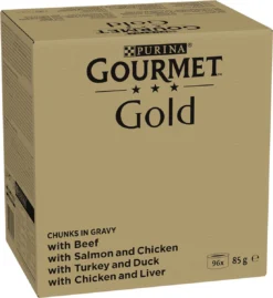 Gourmet Gold Fijne Hapjes In Saus - Kattenvoer Natvoer - Vis/Vlees - 96 X 85 Gr -Merkloos Verkoop 1103x1200 1