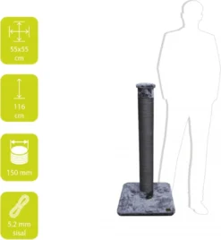 Ebi Krabpaal Classic Tree Giant Fox - Grijs - 55 X 55 X 115cm -Merkloos Verkoop 1105x1200 7