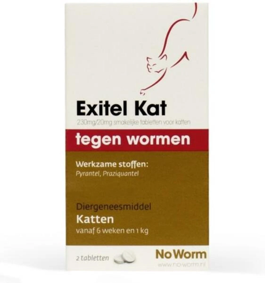 Exitel No Worm Ontwormingsmiddel - Kat 2 Tabl 1 Exitel No Worm Ontwormingsmiddel - Kat 2 Tabl