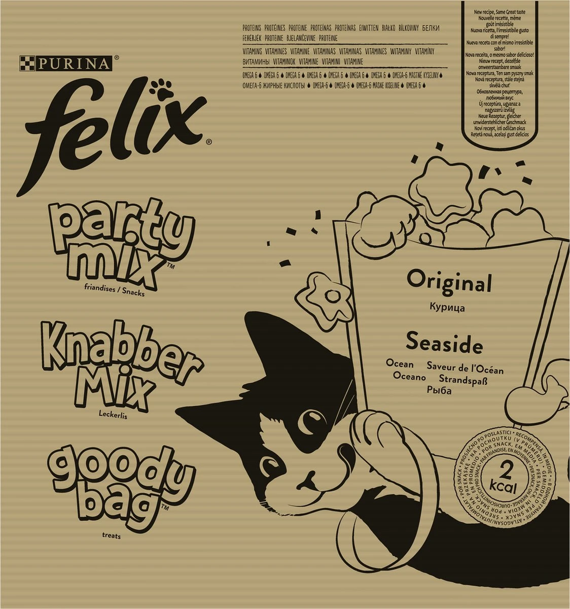 Felix Cat Snacks Party Mix - Kattensnacks Original En Seaside - 16 X 60g 2 Felix Cat Snacks Party Mix - Kattensnacks Original En Seaside - 16 X 60g - Image 2