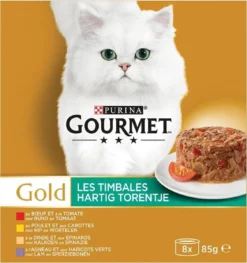 Gourmet Gold Hartig Torentje - Kattenvoer Natvoer - Vlees Met Groente Mix - 48 X 85 G -Merkloos Verkoop 1128x1200