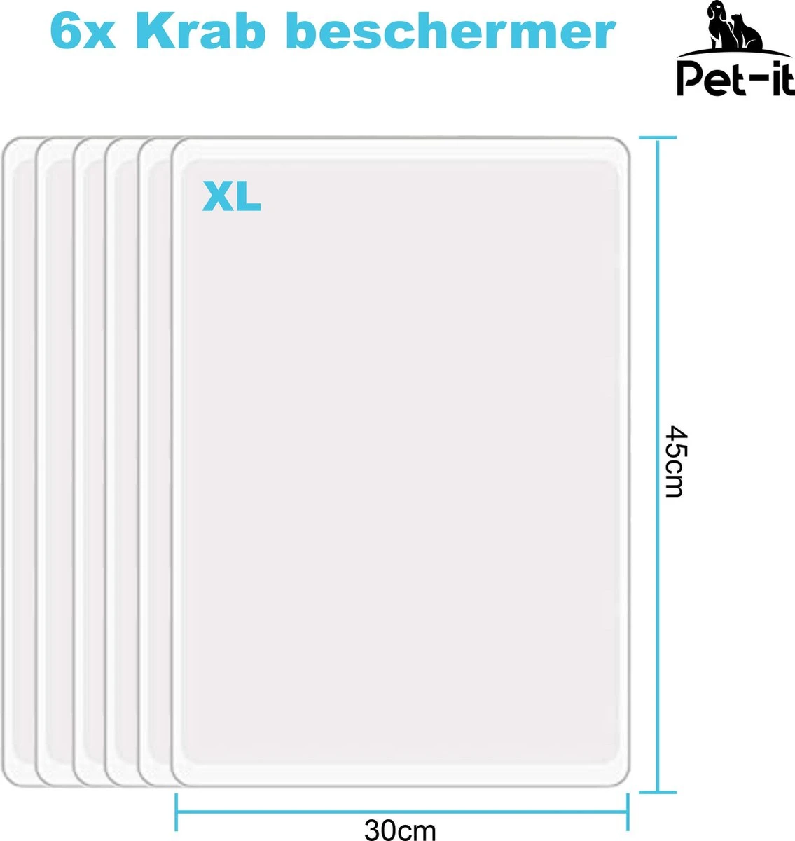 Pet-it | Krab Schade Bescherming Voor Katten En Honden | 6 Stuks | Extra-Grote Beschermers | Voor Bank Meubel Interieur | Transparant 2 Pet-it | Krab Schade Bescherming Voor Katten En Honden | 6 Stuks | Extra-Grote Beschermers | Voor Bank Meubel Interieur | Transparant - Image 2