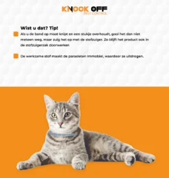 Knock Off Vlooien-tekenband – 100% Natuurlijke Vlooienbestrijding - Zonder Schadelijke Pesticiden Of Gif – Effectief Tot 4 Maanden – Nederlands- En Franstalige Handleiding – Regen- En Waterbestendig - Geschikt Voor Katten – 35 Cm -Merkloos Verkoop 1139x1200 6