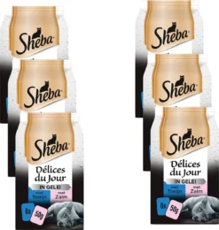 Sheba - Delices Du Jour - Katten Natvoer - In Gelei - Zalm & Tonijn - 36 X 50g -Merkloos Verkoop 1140x1200