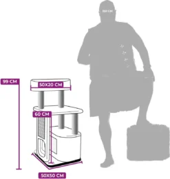 Petrebels Little Rock 99 Katten Krabpaal - Cappuccino - 99 Cm - Stabiel -Merkloos Verkoop 1142x1200 5