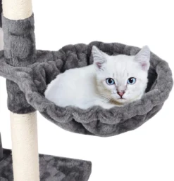 Krabpaal XXL, Klimboom Voor Katten - Plafondhoogte, Verstelbaar Van 228-255 Cm, Grijs-wit HM-YAHEE-610837 -Merkloos Verkoop 1151x1200 1