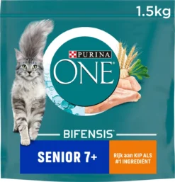 6x Purina One Senior Kip - Volkoren Granen 1,5 Kg
