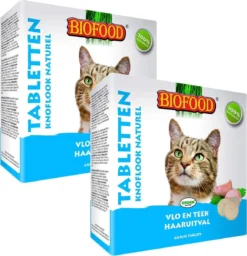 Biofood Vlo & Teek - Kat - Snack - Glutenvrij - Knoflook - 2 X 60 Gr