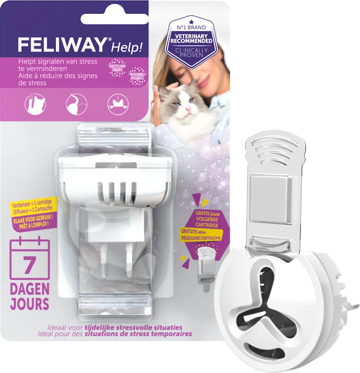 Feliway Help! - Verdamper + Cartridge - 7 Dagen - Kat - Tijdelijke Spannende Situaties Voor Je Kat 2 Feliway Help! - Verdamper + Cartridge - 7 Dagen - Kat - Tijdelijke Spannende Situaties Voor Je Kat - Image 2
