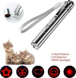 Merkloos Laserpen - Daily Accessoires - USB Oplaadbaar - Kattenspeeltjes - Laserlampje - 7 Verschillende Standen - RVS Zilver - Zaklamp - UV Lamp – Kattenspeelgoed -Merkloos Verkoop 1167x1200 4