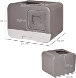 Kattenbak - 2 Uitgangen - Kattentoilet - Uitschuifbare Bodem - Met Schepje - Grijs 53 X 40 X 40 Cm 13 Kattenbak - 2 Uitgangen - Kattentoilet - Uitschuifbare Bodem - Met Schepje - Grijs 53 X 40 X 40 Cm -Merkloos Verkoop 1179x1200 33