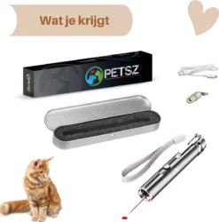 Laserpen - USB - Kattenspeeltjes - Zaklamp - Kat - Laser - Kattenspeelgoed - RVS Opbergblikje -Merkloos Verkoop 1184x1200 7