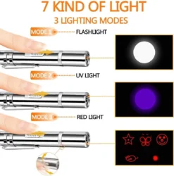 USB Laserpen-7 In 1- Kattenspeelgoed-rode Laser- Fluwelen Opbergzakje- LED- UV Licht- USB Oplaadbaar- Laserlampje- Nieuw Model 2020 -Merkloos Verkoop 1185x1200 5
