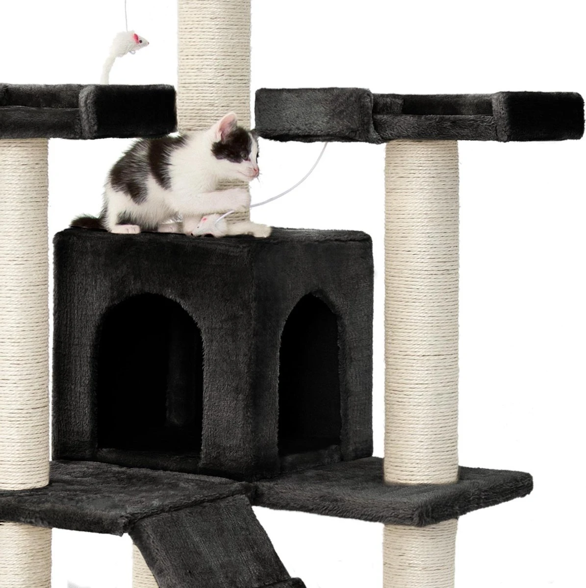 Krabpaal Knuti, Zwart 186 Cm Hoog 400560 6 Krabpaal Knuti, Zwart 186 Cm Hoog 400560 - Afbeelding 6