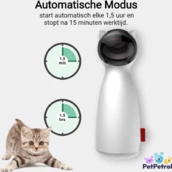PetPetrol Automatisch Kattenspeeltje – Laser – Kattenlaser - Intelligent Interactief Voor Katten – Laser Kat – 9 Verschillende Standen – Incl. Oplaadkabel – Geruisloze Motor -Merkloos Verkoop 1195x1200 5