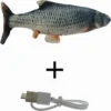 Merkloos Interactieve Oplaadbare Bewegende Vis (Grijs) - Unieke "must Have" Voor Uw Kat / Hond
