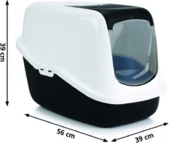 Savic Kattenbak Nestor - Kattenbak - Zwart/Wit - 56 X 39 X 38,5 -Merkloos Verkoop 1200x1014 3