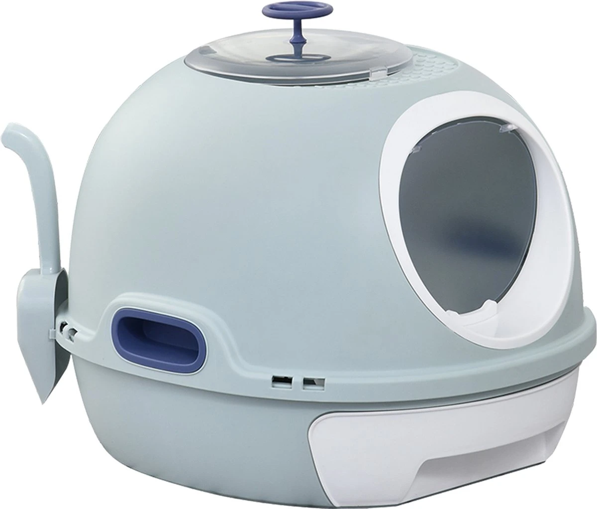 PawHut Kattentoilet Kattenbak Dakraam Bodembak Schep Draagbaar PP ABS D31-012 11 PawHut Kattentoilet Kattenbak Dakraam Bodembak Schep Draagbaar PP ABS D31-012 - Image 11