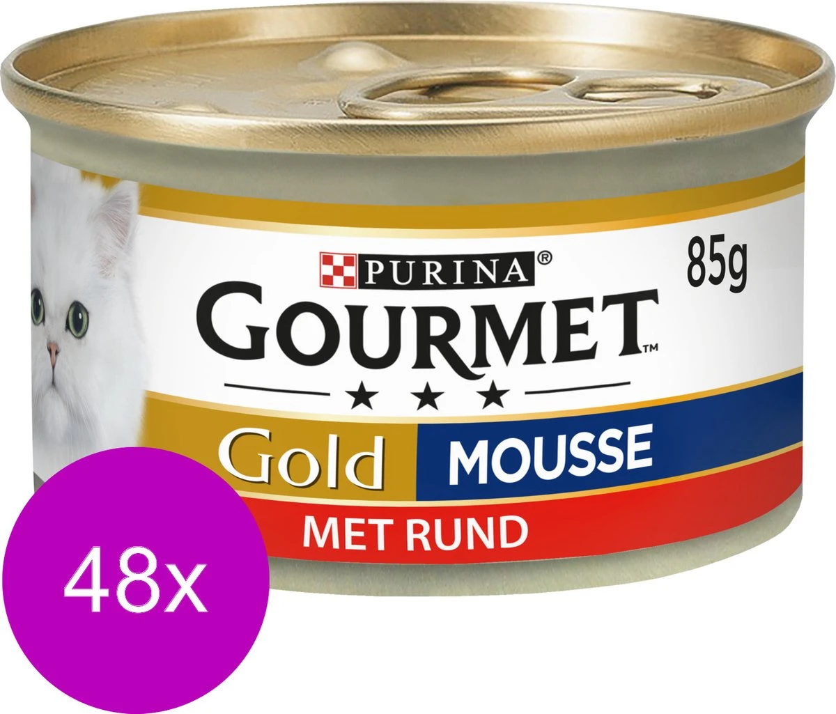 Merkloos Gourmet Gold Mousse 85 G - Kattenvoer - 48 X Rund 3 Merkloos Gourmet Gold Mousse 85 G - Kattenvoer - 48 X Rund - Image 3