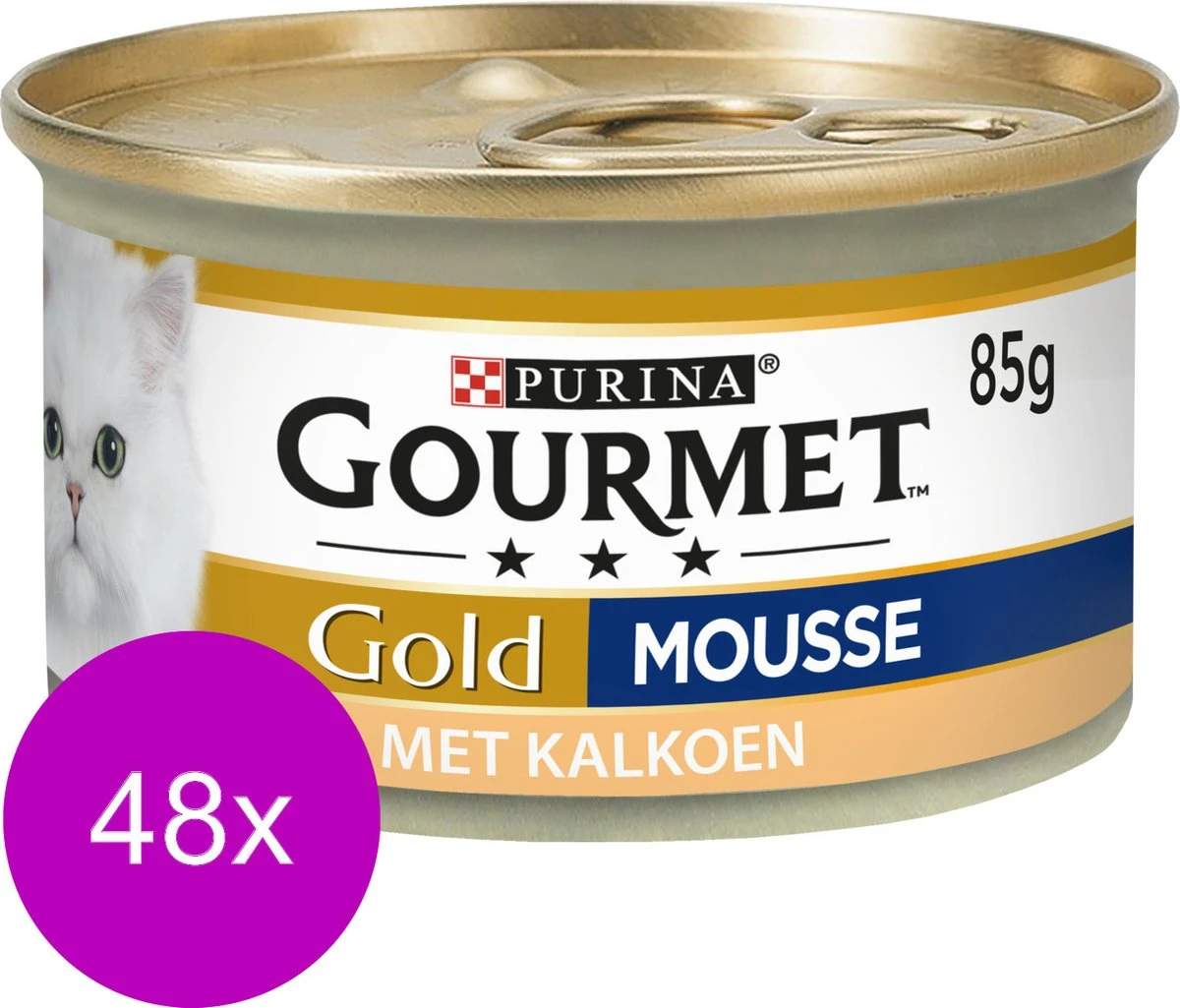 Merkloos Gourmet Gold Mousse Kalkoen - Kattenvoer - 48 X 85 G 2 Merkloos Gourmet Gold Mousse Kalkoen - Kattenvoer - 48 X 85 G - Image 2