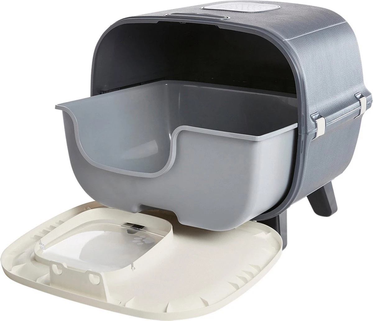 Savic Kattenbak Mira Deluxe Antraciet / Wit 56x45x50,5 Cm 2 Savic Kattenbak Mira Deluxe Antraciet / Wit 56x45x50,5 Cm - Image 2