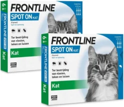 Frontline Spot On Kat - Anti Vlooien En Tekenmiddel - 2 X 6 Pip