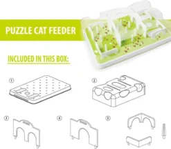 Cas & Lux Modulaire Puzzel Voederbak Voor Katten - Anti Schrokbak Kat - Inclusief 3 Verschillende Standen - Stijlvol Design - Voerpuzzel Kat - Slowfeeder - Kattenspeeltjes - Puzzel Kat - Anti Schrok -Merkloos Verkoop 1200x1047 4