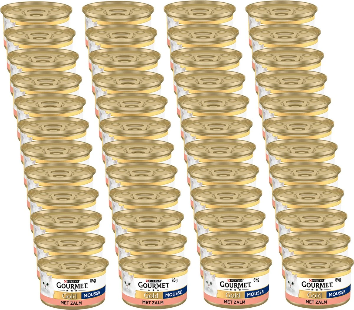 Gourmet Gold Mousse 85 G - Kattenvoer - 48 X Zalm 2 Gourmet Gold Mousse 85 G - Kattenvoer - 48 X Zalm - Image 2
