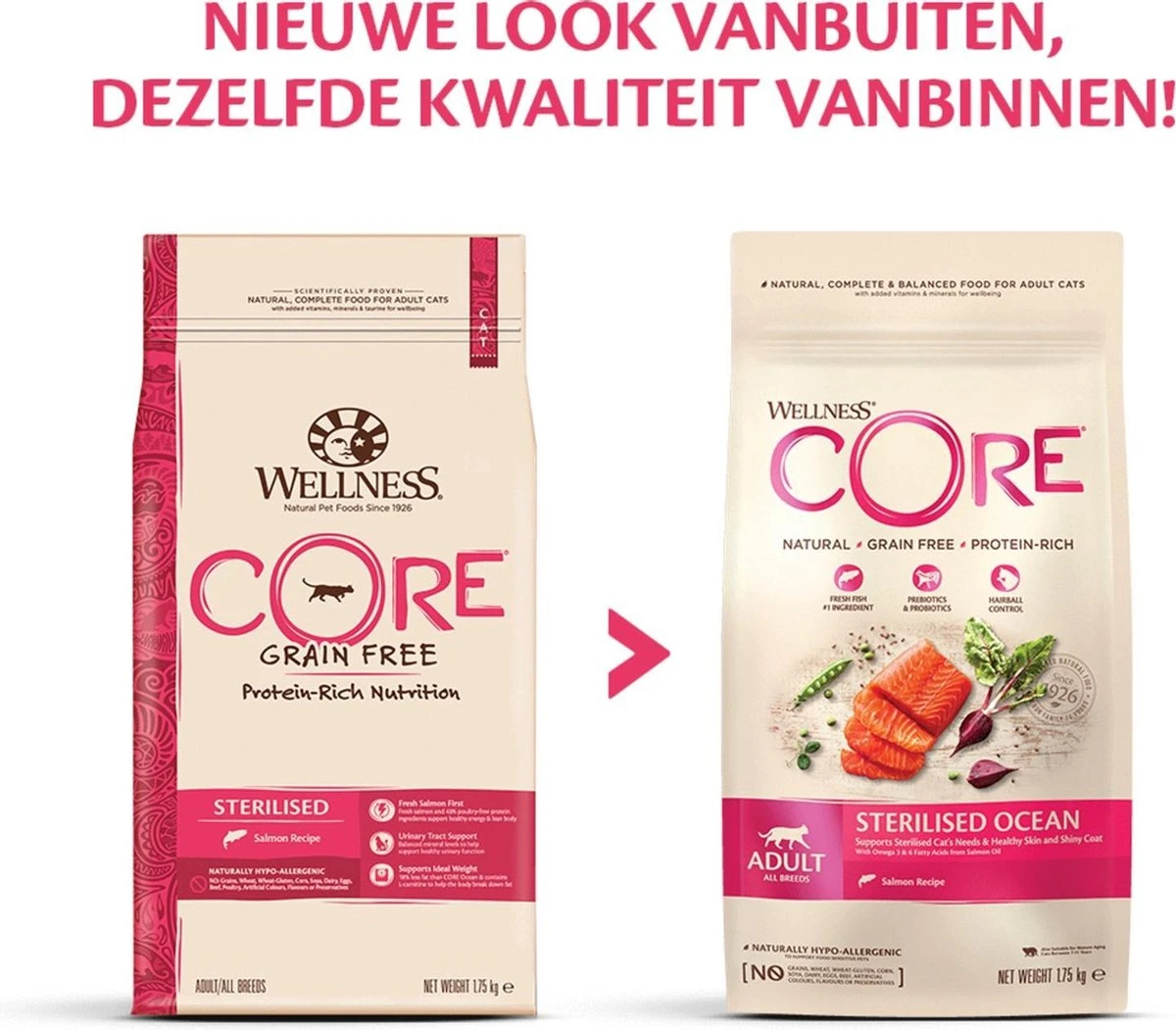 Wellness Core Grain Free Cat Sterilised - Zalm - Kattenvoer - 1.75 Kg 2 Wellness Core Grain Free Cat Sterilised - Zalm - Kattenvoer - 1.75 Kg - Image 2