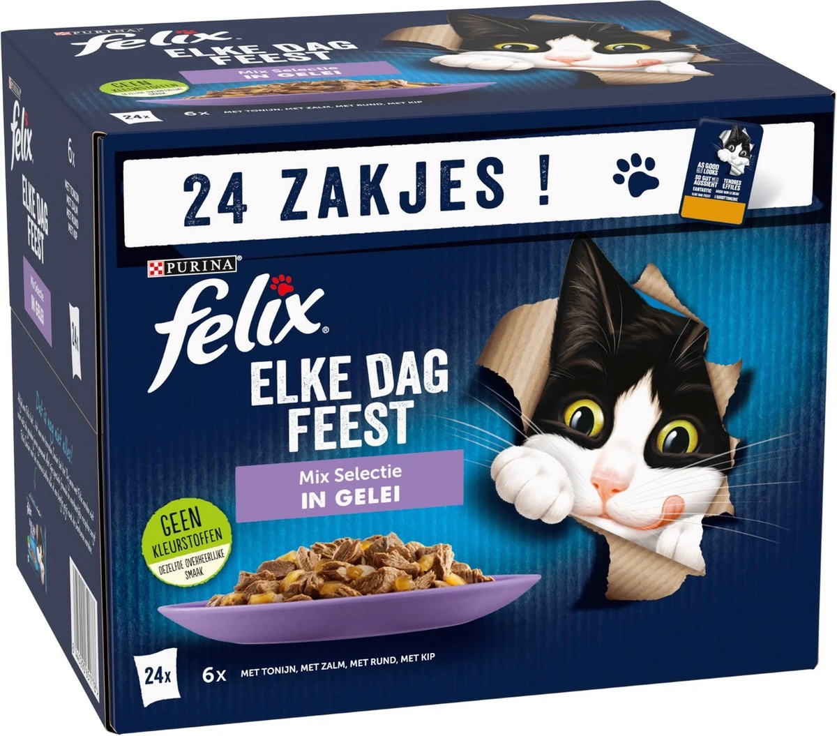 Felix Elke Dag Feest Mix Selectie In Gelei Kattenvoer Nat 4(24-pack) 2 Felix Elke Dag Feest Mix Selectie In Gelei Kattenvoer Nat 4(24-pack) - Image 2