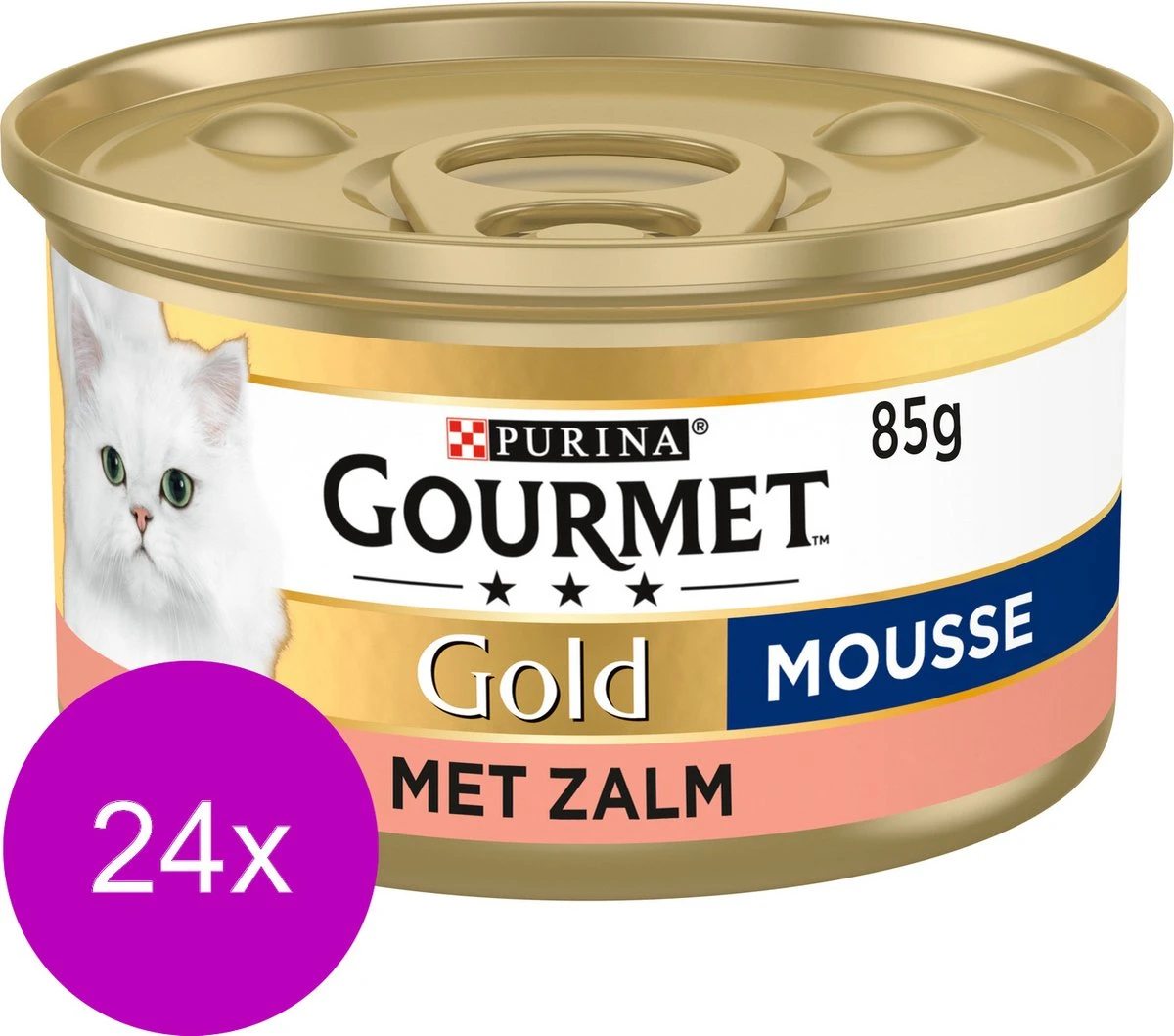 Gourmet Gold Mousse - Kattenvoer Natvoer - Zalm - 24 X 85 Gr 5 Gourmet Gold Mousse - Kattenvoer Natvoer - Zalm - 24 X 85 Gr - Image 5