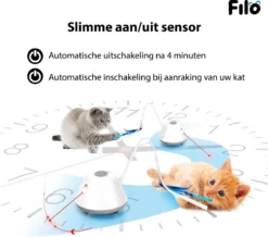 Filo Elektrisch Rijdend Kattenspeelgoed Met Laser - Rijdend Kattenspeeltje - Automatisch Interactief Speelgoed Katten - Kattencadeaus - Elektronisch Speelgoed Kittens - Kat - Kitten - Laserspeelgoed - Kado -Merkloos Verkoop 1200x1061 4