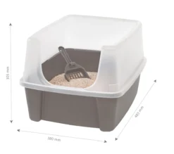 Iris Ohyama Kattenbak Open CLH-12 - Kunststof - Taupe/Wit - Met Schepje -Merkloos Verkoop 1200x1066 14