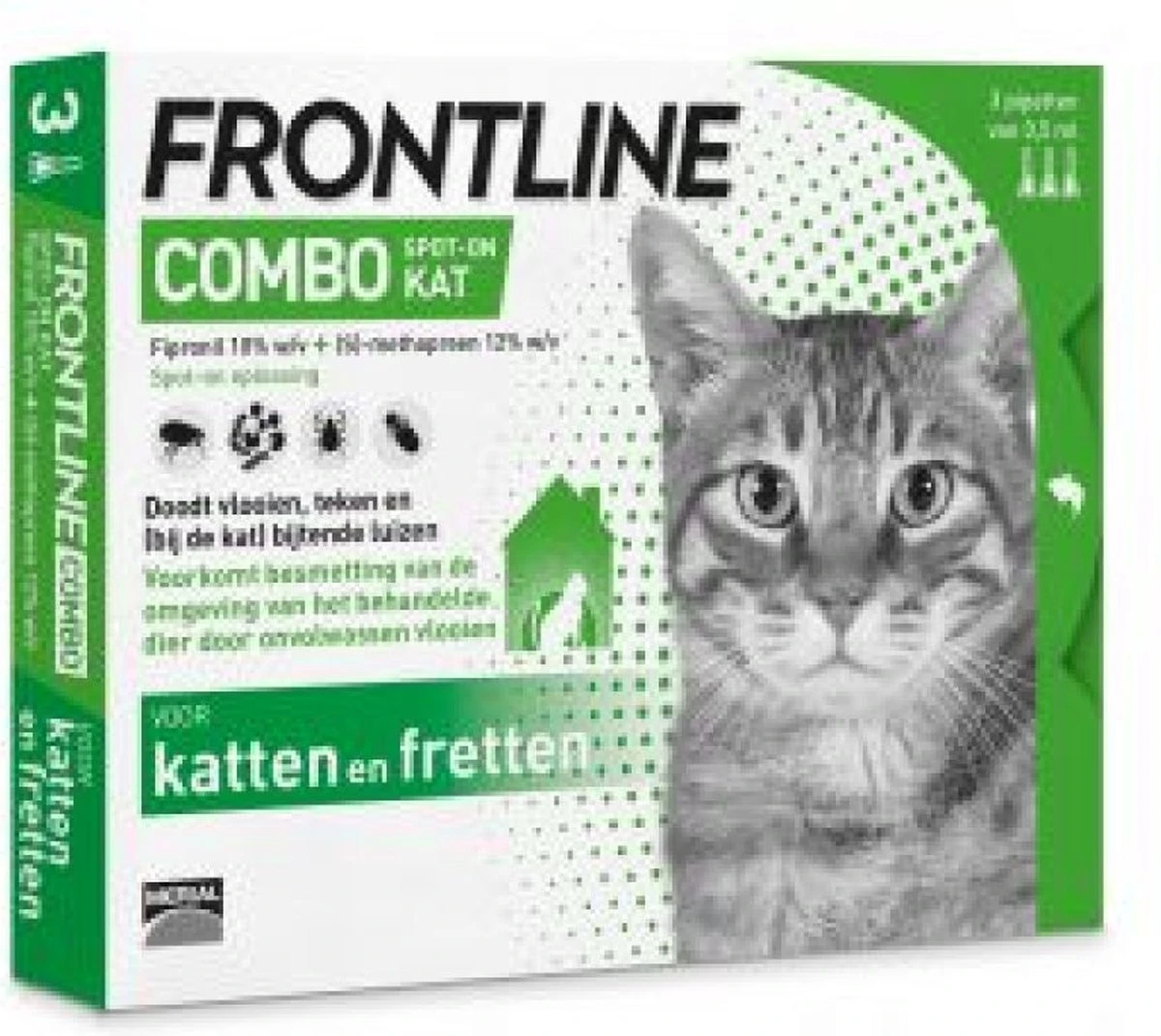 Frontline Combo Anti Vlooienmiddel En Tekenmiddel Kat - 3 Pipetten 1 Frontline Combo Anti Vlooienmiddel En Tekenmiddel Kat - 3 Pipetten
