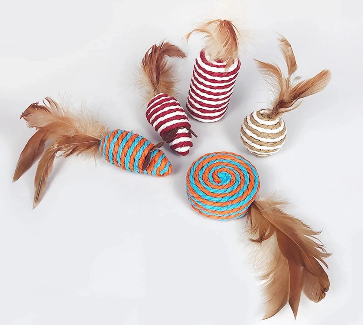 Make Life Beautiful® - Kattenspeeltjes Set - 7-delig - Kattenspeelgoed - Kattenhengel - Speelmuisjes - Kattenspeelgoed Set 6 Make Life Beautiful® - Kattenspeeltjes Set - 7-delig - Kattenspeelgoed - Kattenhengel - Speelmuisjes - Kattenspeelgoed Set - Image 6