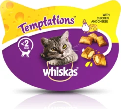 Whiskas Temptations Kattensnacks - Kip En Kaas - 8 X 60 Gr -Merkloos Verkoop 1200x1080