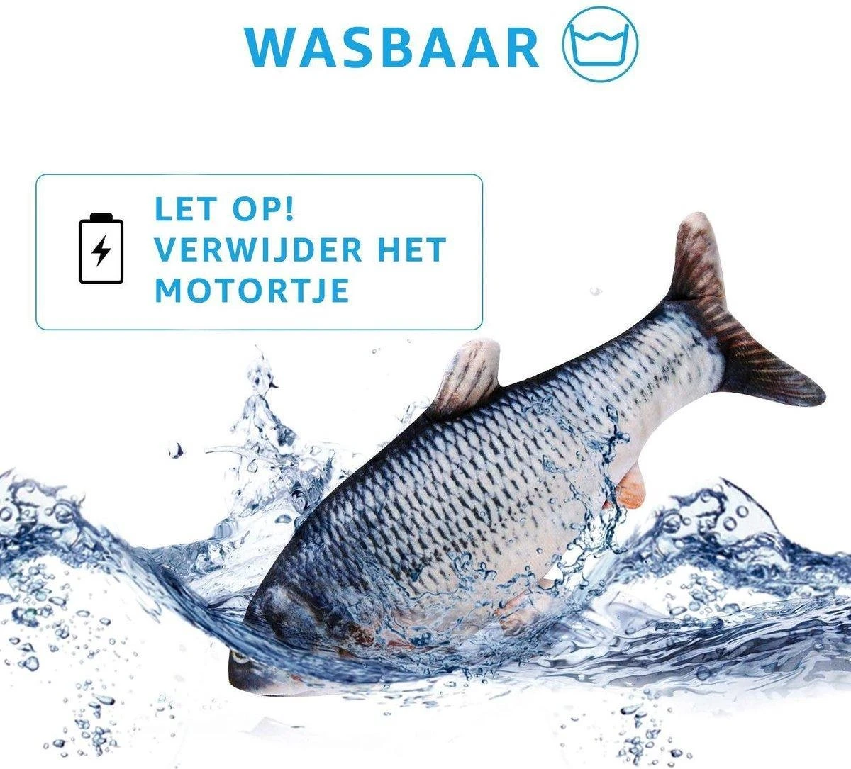 TwinQ Dansende Vis - Bewegende Vis Met Kattenkruid - Kattenspeeltjes - USB Oplaadbaar - Speelgoed Voor Katten - Incl. Kattenlampje 5 TwinQ Dansende Vis - Bewegende Vis Met Kattenkruid - Kattenspeeltjes - USB Oplaadbaar - Speelgoed Voor Katten - Incl. Kattenlampje - Image 5