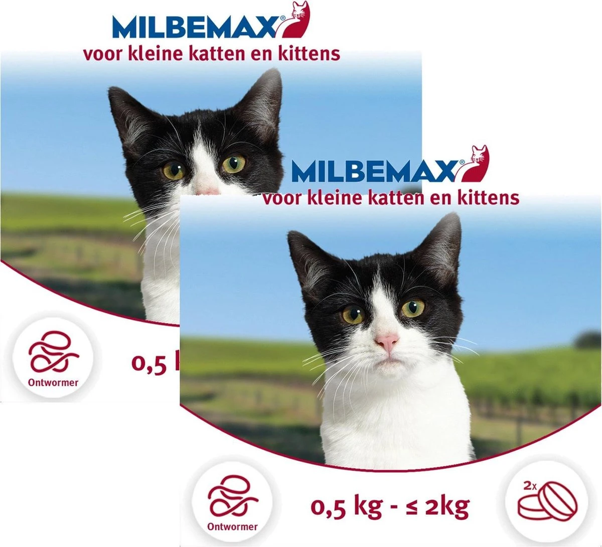 Elanco Milbemax Kitten & Kat - Anti Wormenmiddel - 2 X 2 Tab 0.5 Tot 2 Kg 3 Elanco Milbemax Kitten & Kat - Anti Wormenmiddel - 2 X 2 Tab 0.5 Tot 2 Kg - Image 3